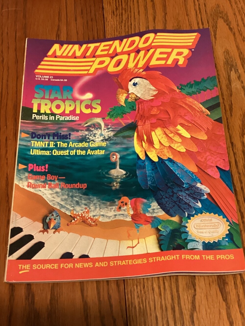 Nintendo Power Magazine #21 Star Tropics & Metal Storm Poster, (20)